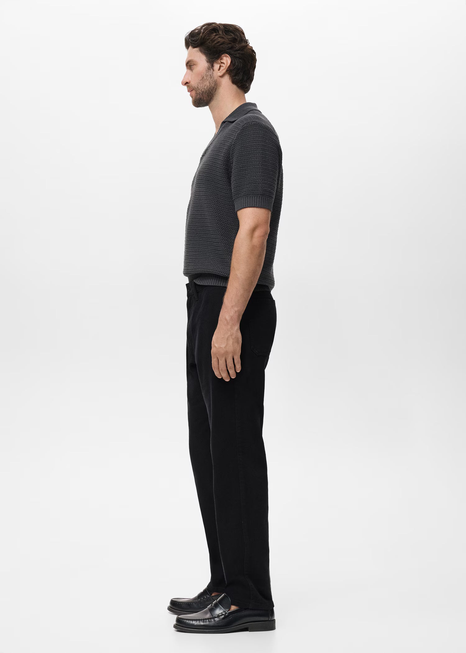 Regular kesim pamuklu jean pantolon