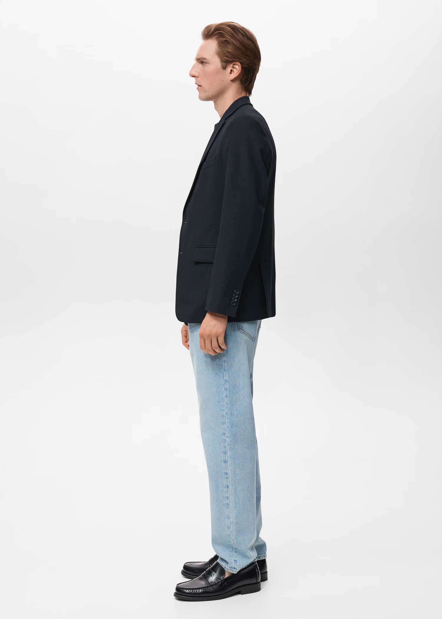 Dar Kesim Pamuklu Blazer Ceket