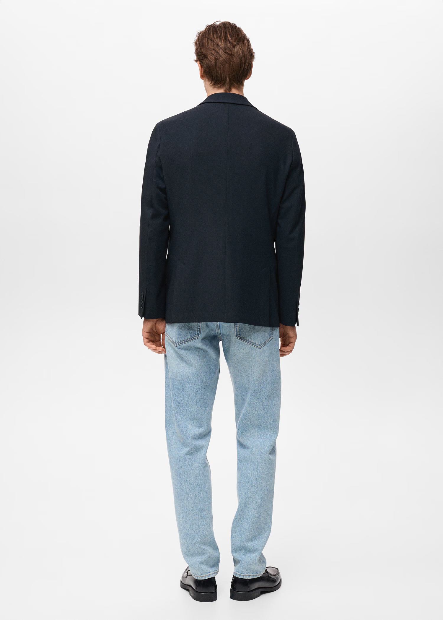 Dar Kesim Pamuklu Blazer Ceket