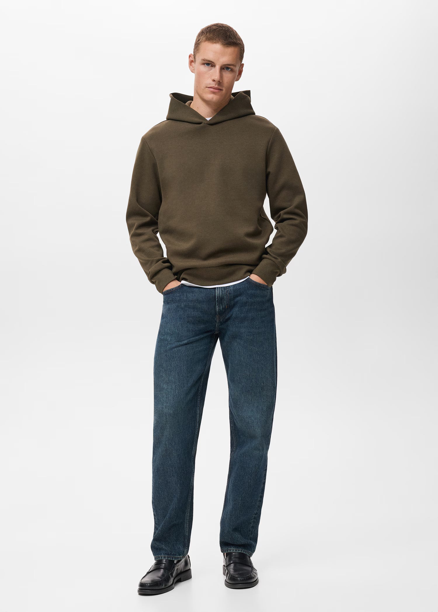 Regular kesim kapüşonlu sweatshirt